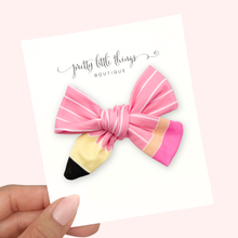 Load image into Gallery viewer, Perfect Pink Pencil - Nola Handtied Bow 3.75”
