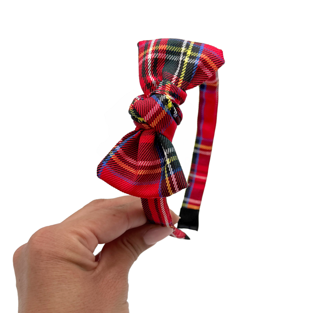 Tartan Headband - Red