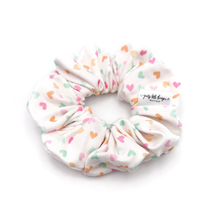 Load image into Gallery viewer, Colourful Hearts - Scrunchie (Adult) - 3 for $30
