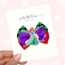 Load image into Gallery viewer, Mermaid Princess - Layered Silk Bow - 3.5”
