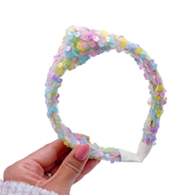 Load image into Gallery viewer, Multi Colored Sequin - Knot Headband (Parcel Shipping Only)

