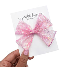 Load image into Gallery viewer, Mermaid Tulle Shaker - Pink - Nola Handtied Bow 3.75”
