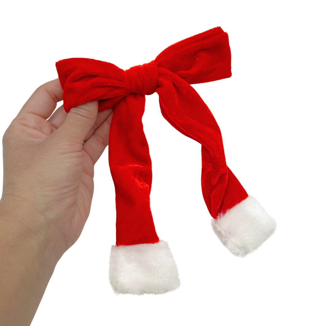 Oversized Santa Claus Velvet - Barrette Clip - 5