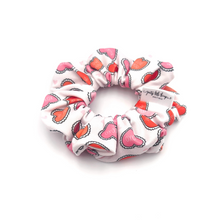 Load image into Gallery viewer, Doily Hearts - Scrunchie (Child) - 3 for $30
