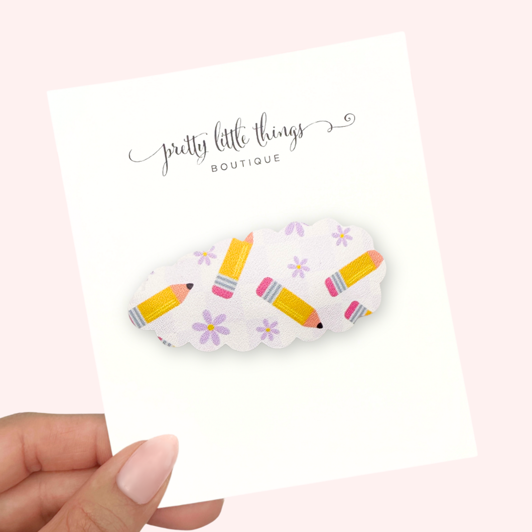 Purple Pencils - Snap Clip (3 for $10)