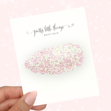 Load image into Gallery viewer, White Iridescent Glam Glitter - Snap Clip - 3 for $10
