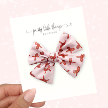 Load image into Gallery viewer, Candy Cane Bows - Nola Handtied Bow 3.75”
