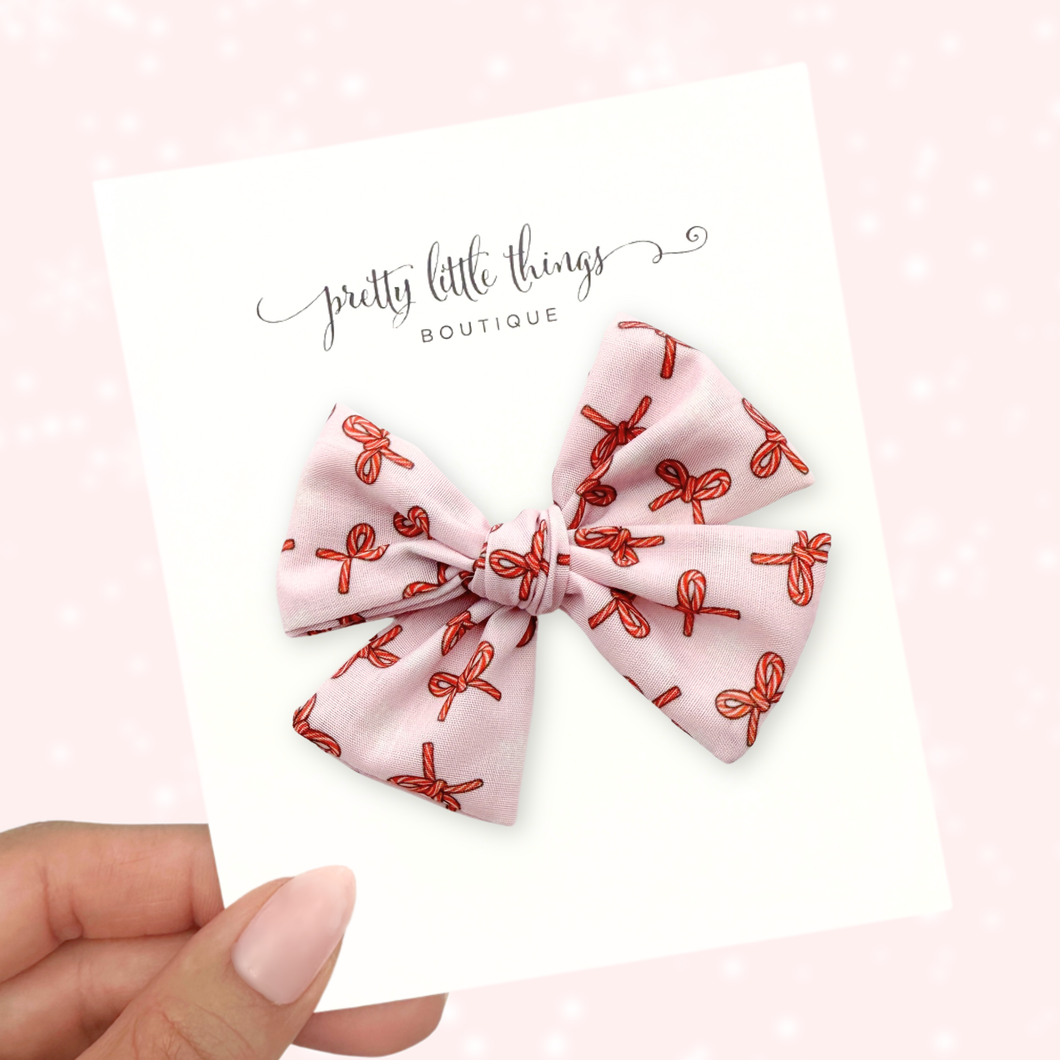 Candy Cane Bows - Nola Handtied Bow 3.75”