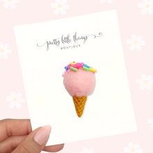 Load image into Gallery viewer, Ice Cream Pop - Pink - 3 cm Bar Clip
