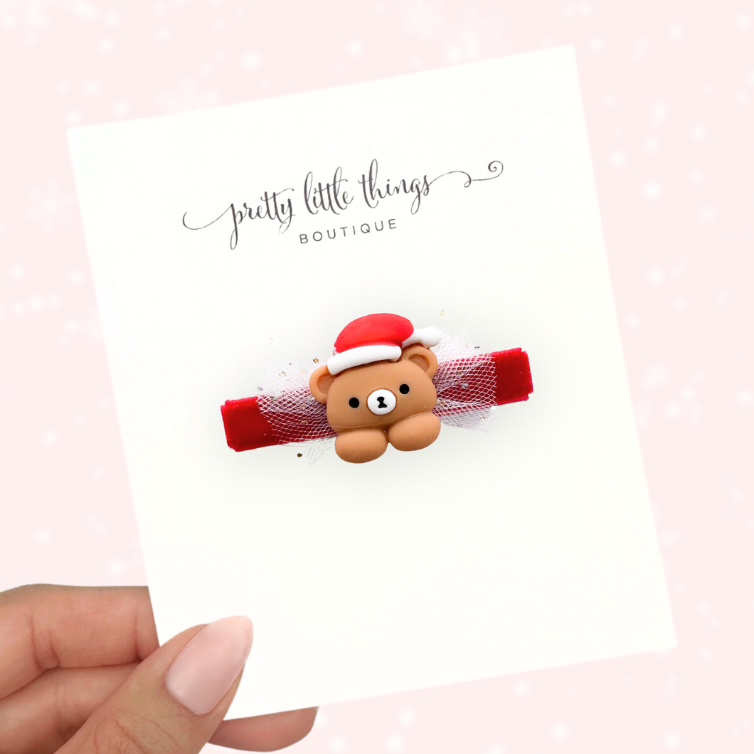 Holiday Teddy - 5.5cm Bar Clip