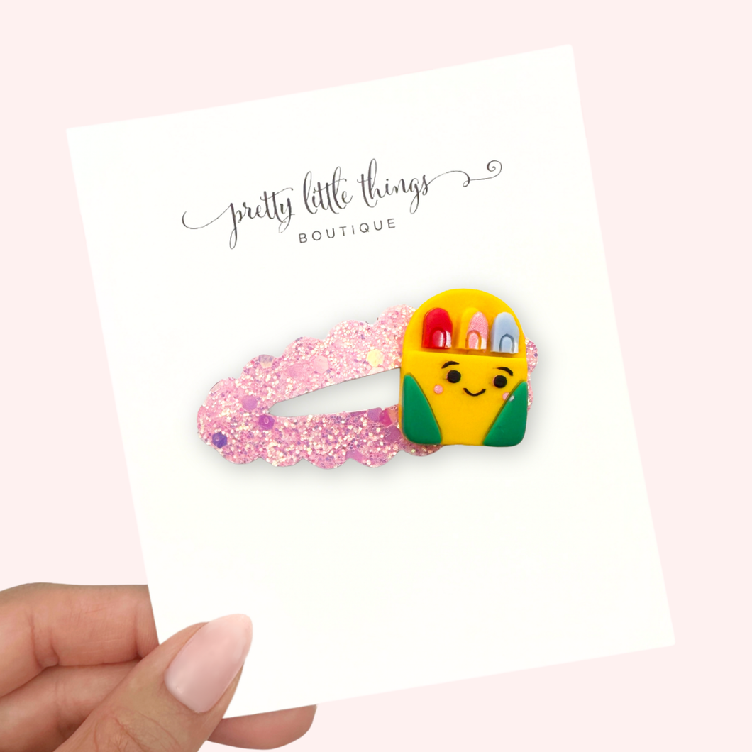 Crayon Box - Open Snap Clip