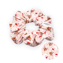 Load image into Gallery viewer, Santa &amp; Reindeer - Scrunchie (Adult) - 3 for $30
