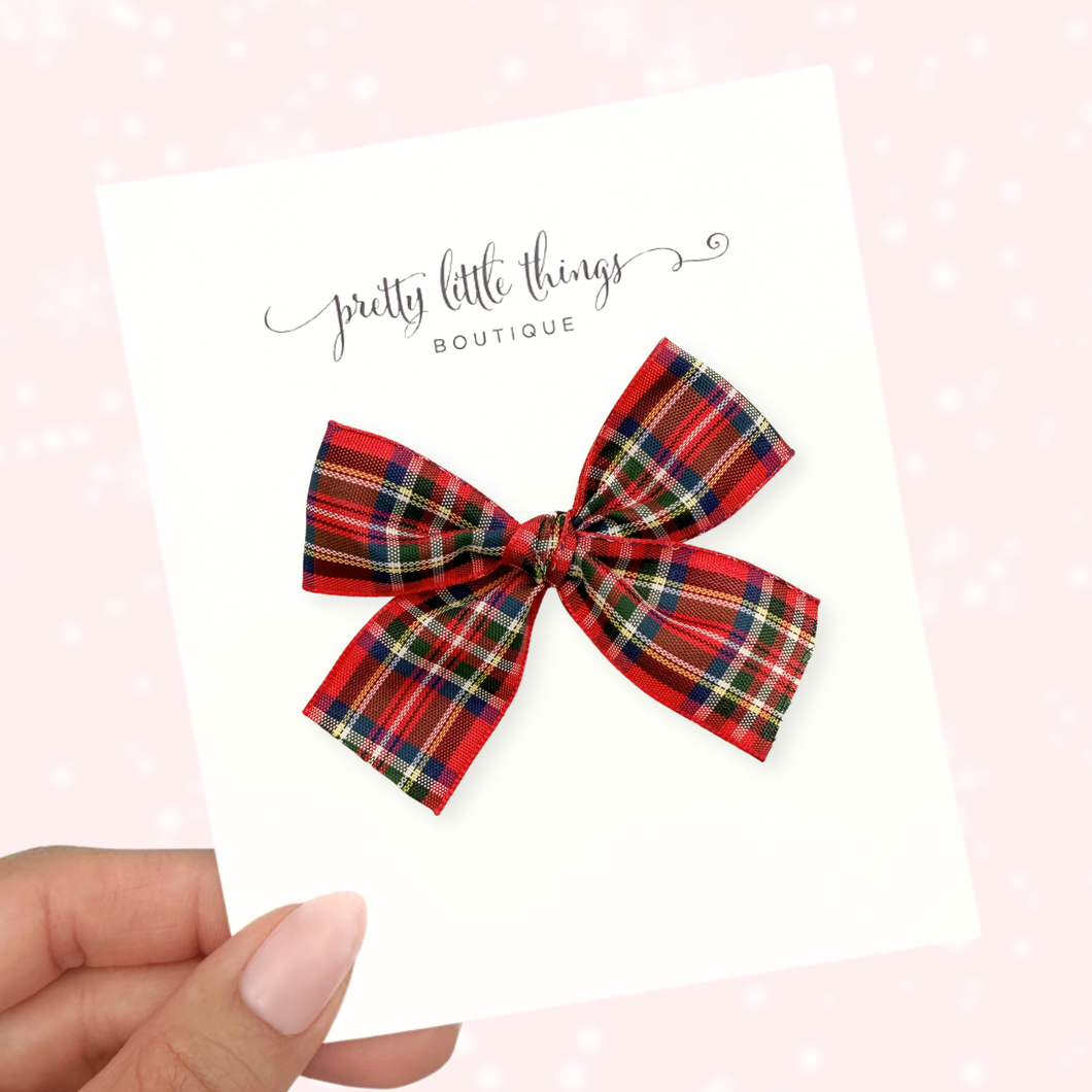 Tartan Ribbon Bow - 2.5