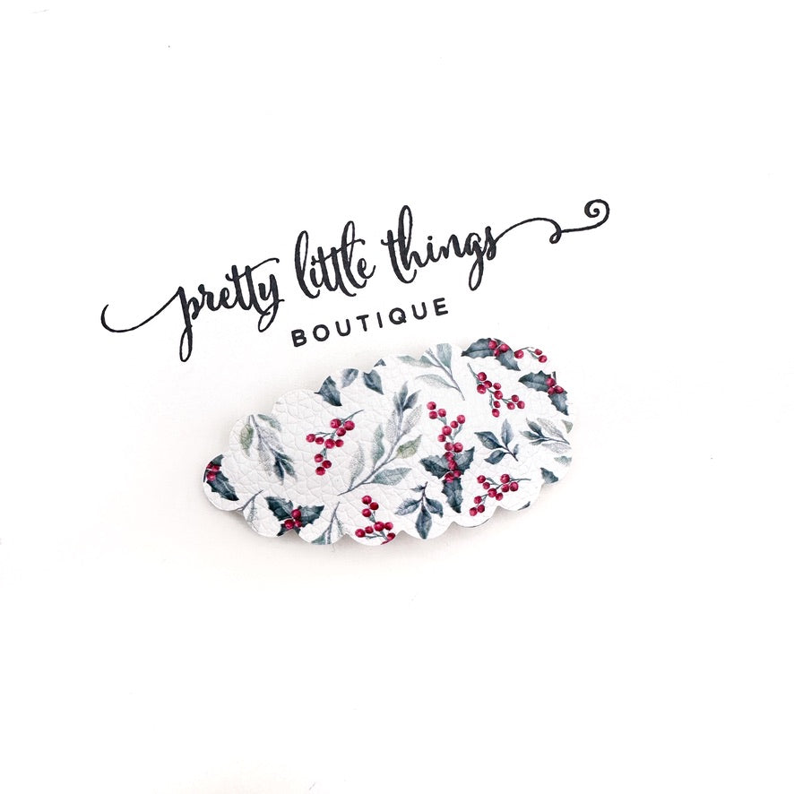 Berry Christmas - Snap Clip 2.25” (3 for $10)