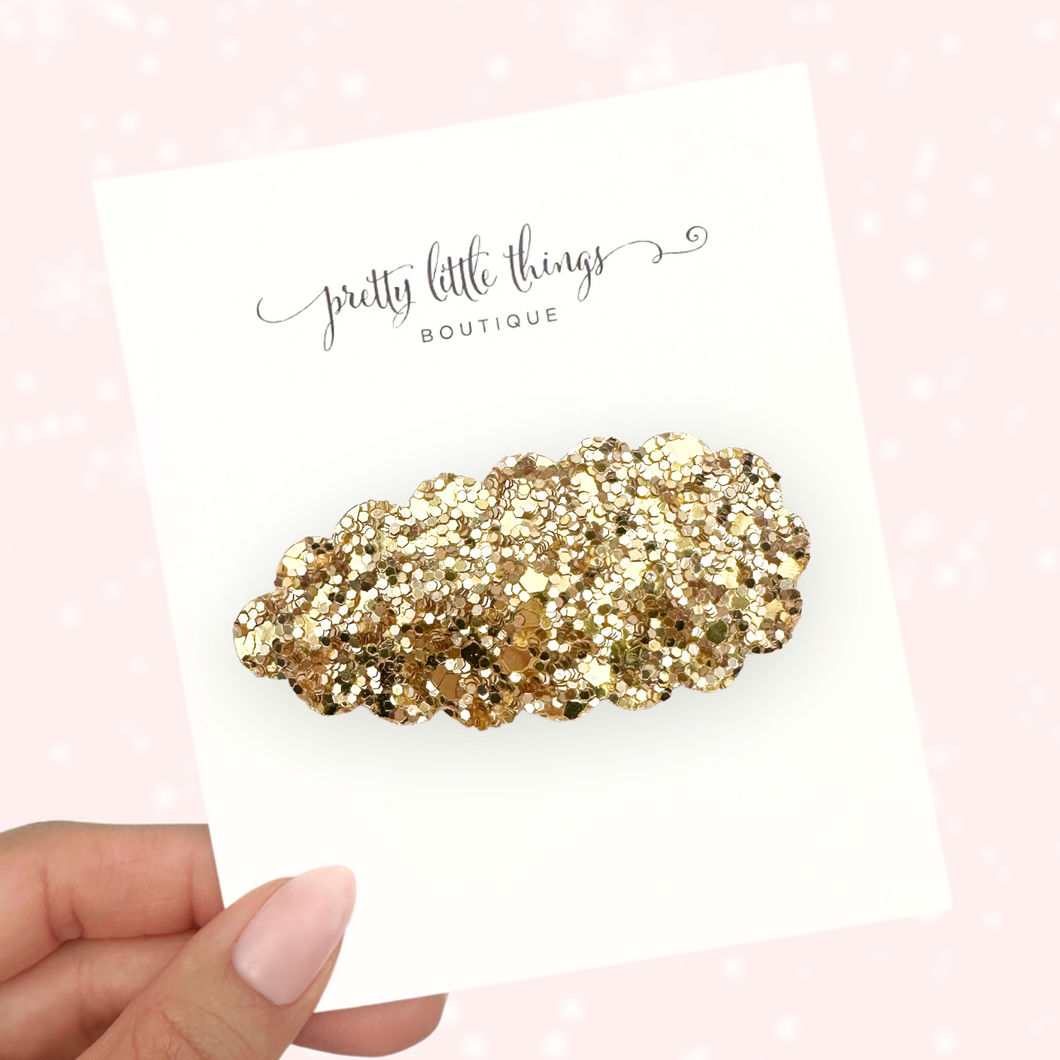 24K Glam Glitter  - Snap Clip - 3 for $10