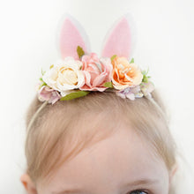 Load image into Gallery viewer, Bunny Floral Crown - Purple - Nylon Headband
