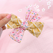 Load image into Gallery viewer, Ice Cream Cone - Nola Handtied Bow 3.75"
