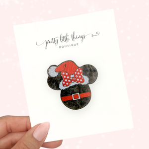 MM Silhouette Santa Hat - Acrylic Clip - 2" - 3 for $10