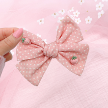 Load image into Gallery viewer, Sweet Strawberries - Nola Handtied Bow 3.75"
