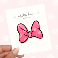 Load image into Gallery viewer, MM Bow - Acrylic Clip (3 for $10)
