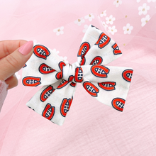 Load image into Gallery viewer, White Hockey - Nola Handtied Bow 3.75"
