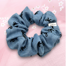 Load image into Gallery viewer, Denim Bows - Scrunchie (Child) - 3 for $30
