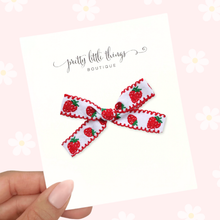 Load image into Gallery viewer, Strawberry Fields - Ribbon Bow
