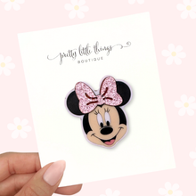Load image into Gallery viewer, MM Pink w/ Glitter - Acrylic Clip (3 for $10)
