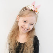 Load image into Gallery viewer, Bunny Floral Crown - Purple - Nylon Headband
