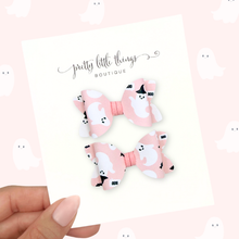 Load image into Gallery viewer, Light Pink Ghosts - Corrina 1.72” Pigtails
