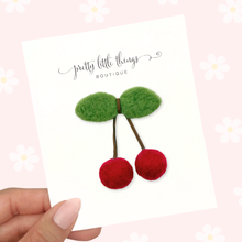Load image into Gallery viewer, Felt Cherries Clip
