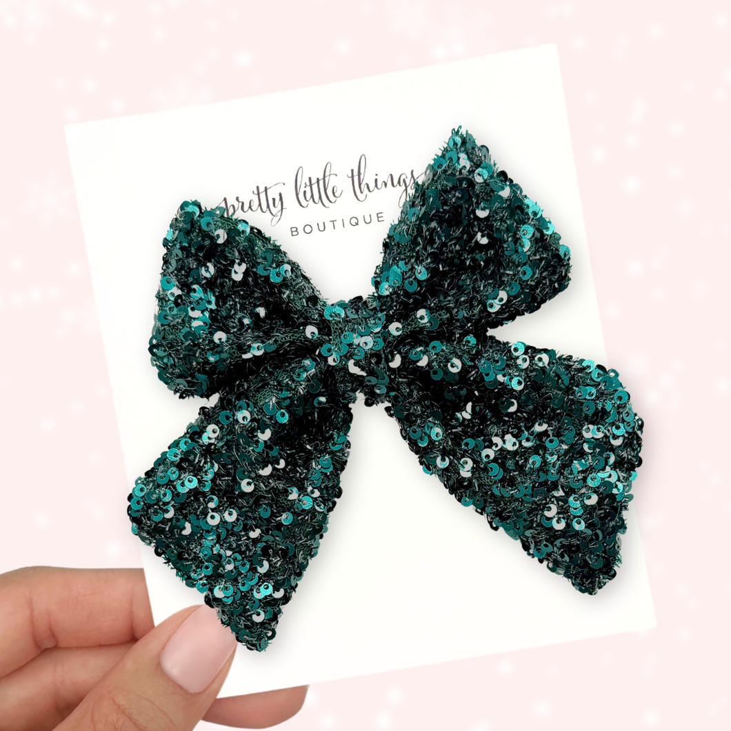 Glam Holiday Sequin - Forest Green - 5”