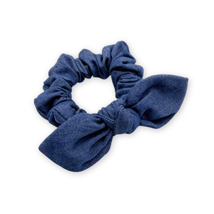 Bunny Ear Denim - Dark - Scrunchie