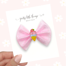 Load image into Gallery viewer, We All Scream for Ice Cream - Tulle Pinch Bow
