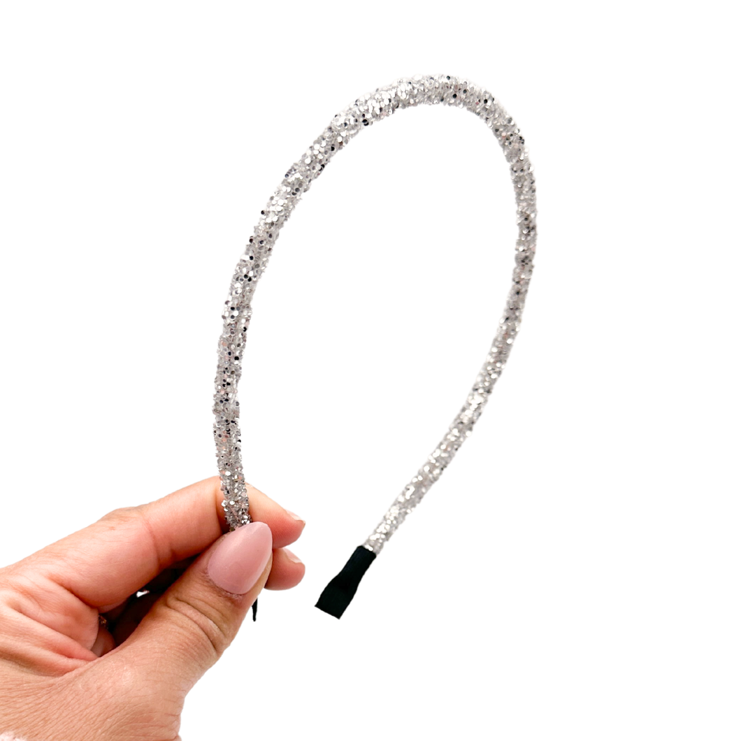 Glitter Headband - Silver