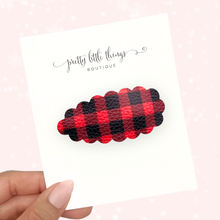 Load image into Gallery viewer, Buffalo Plaid - Snap Clip - 3 for $10
