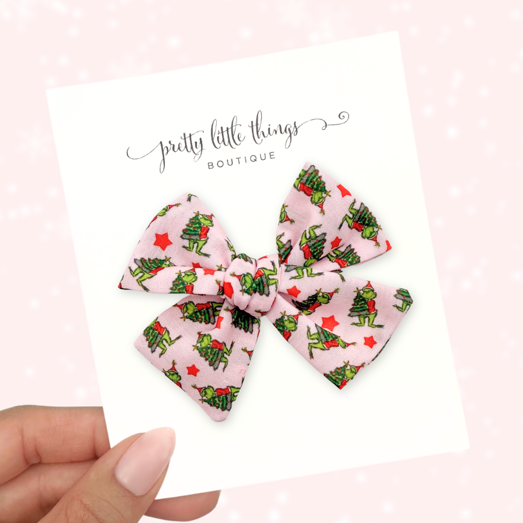 You're a Mean One - Nola Handtied Bow 3.75”