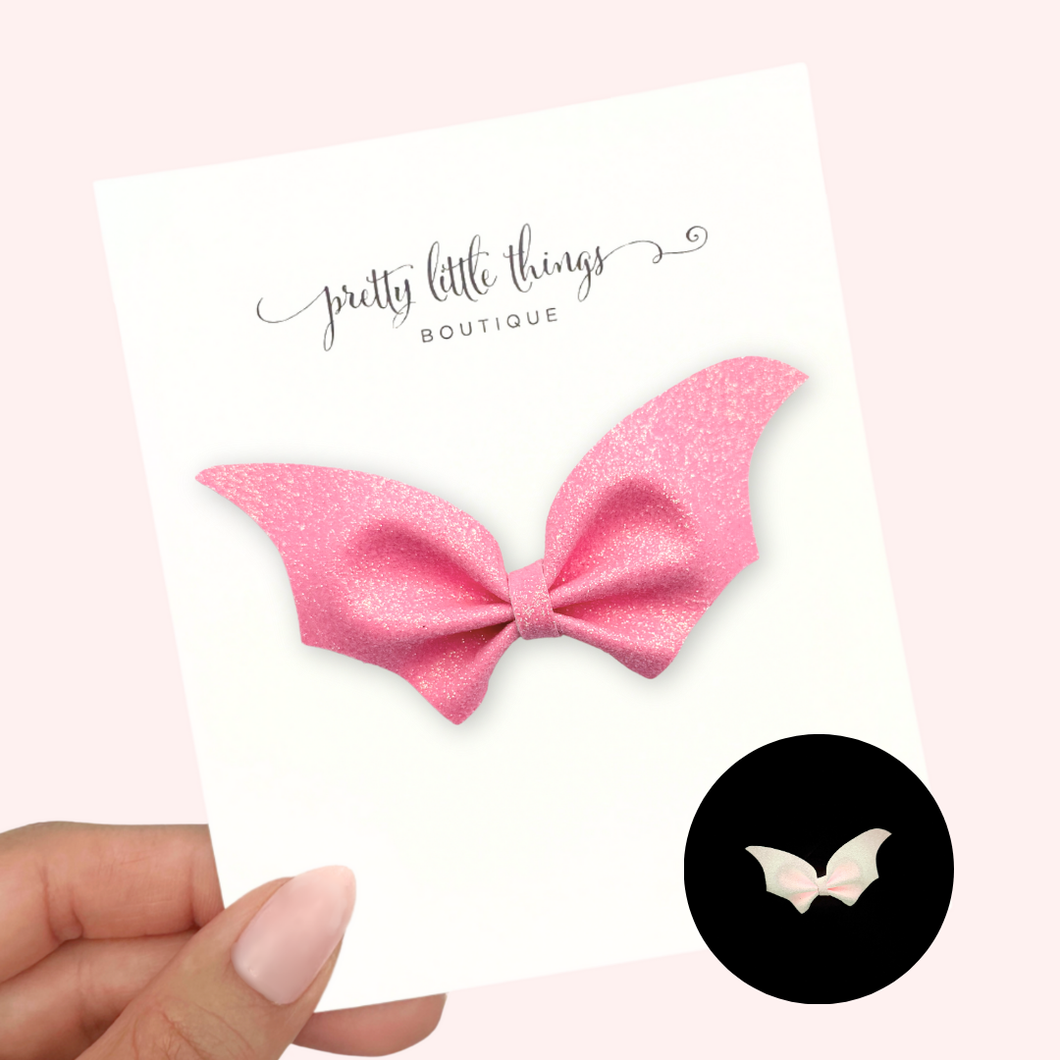 Pinch Bat - Pink Glitter - Glow in the Dark - 4