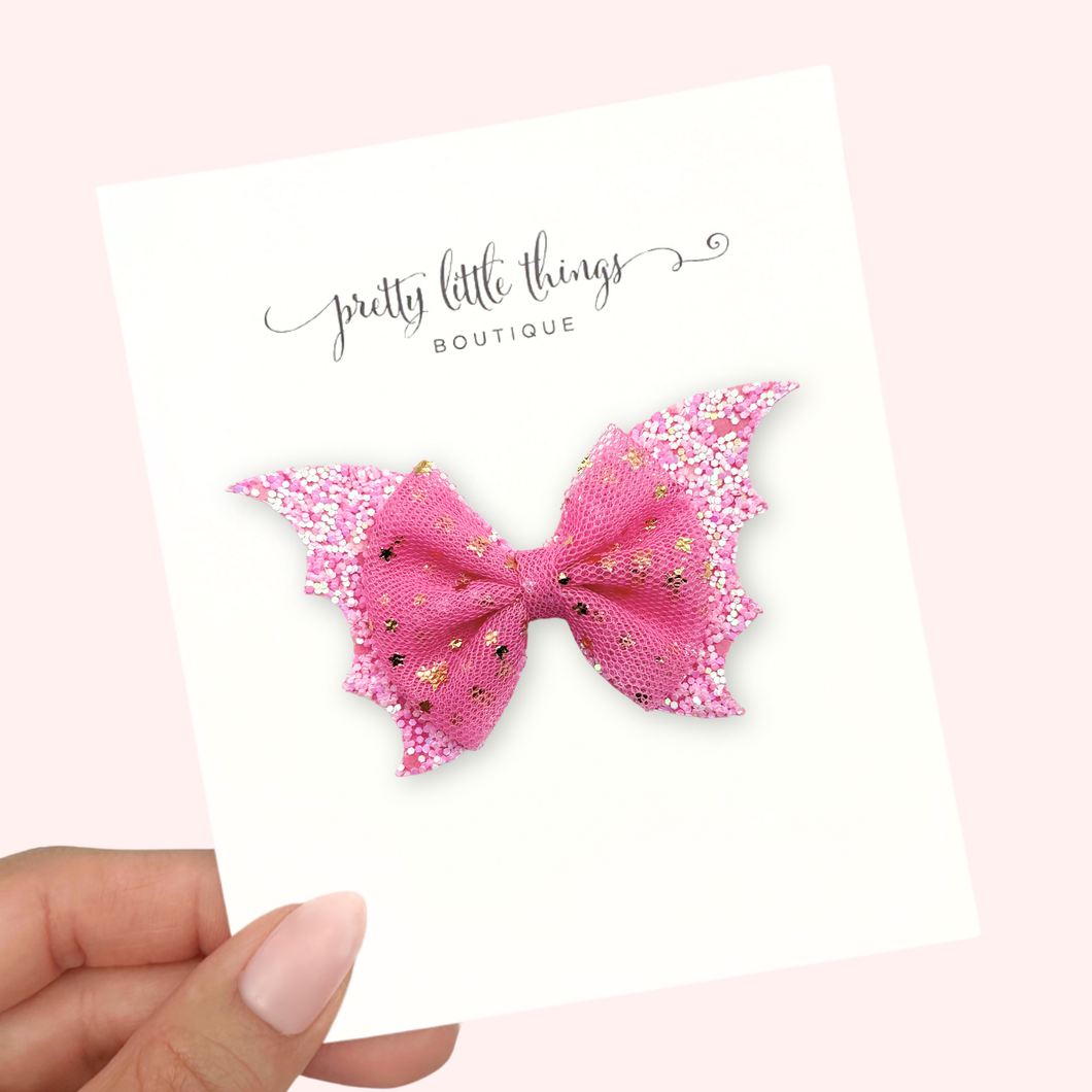 Tulle Bat - Pink - Glow in the Dark - 3.5