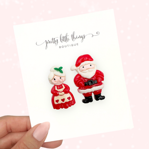 Mr. and Mrs. Claus - 0.75” - Set of 2