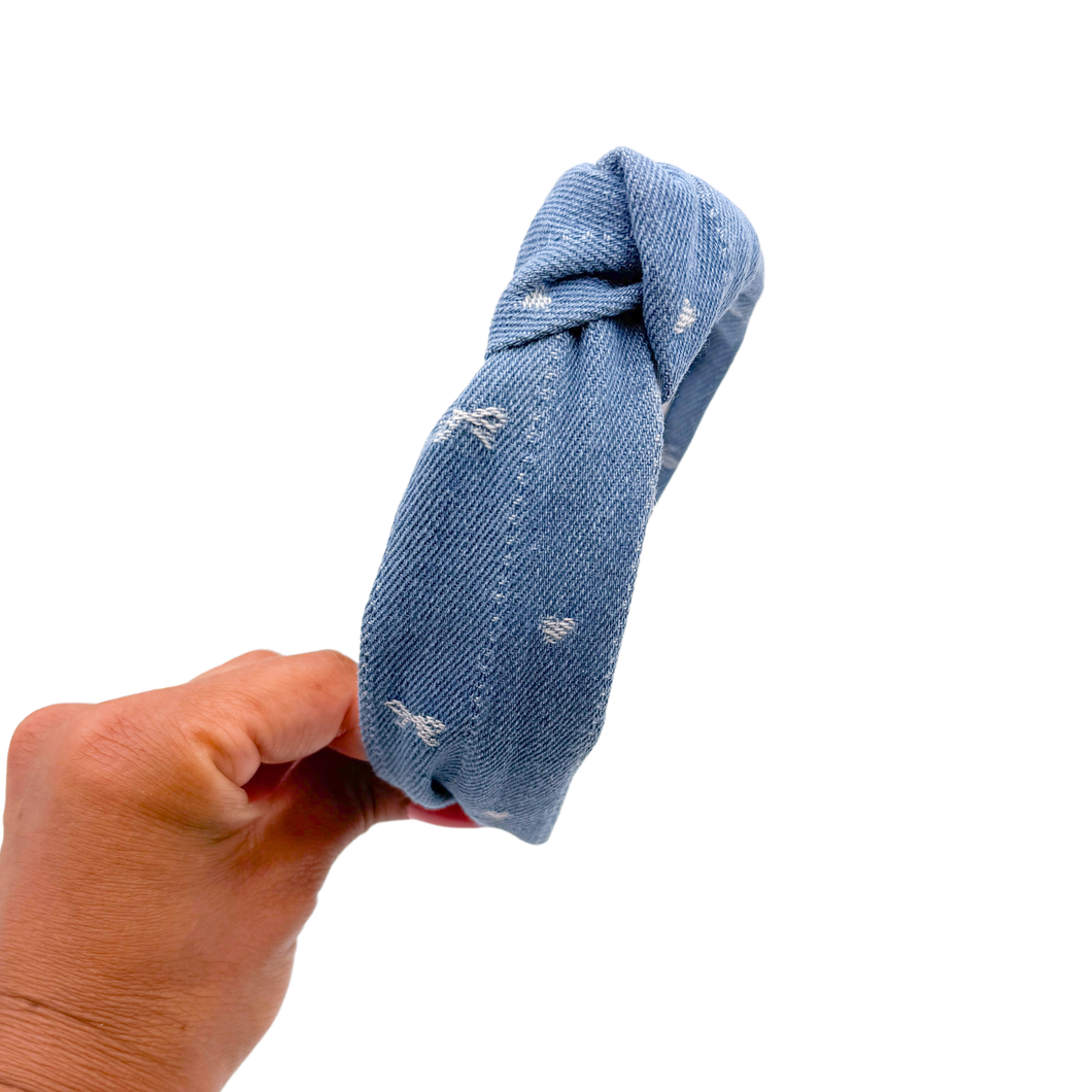 Denim Bows - Knot Headband (Parcel Shipping Only)