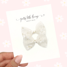 Load image into Gallery viewer, Tulle Daisies - Cream - Pigtail Set
