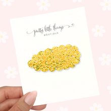 Load image into Gallery viewer, Yellow Glitter - Snap Clip - 3 for $10
