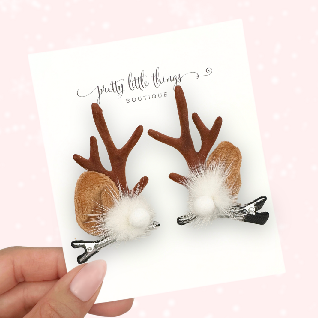 Antler Clips - Brown - 3.25”