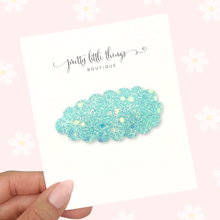 Load image into Gallery viewer, Teal Glitter - Snap Clip - 3 for $10
