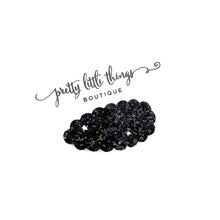 Load image into Gallery viewer, Black/Gold Glitter - Snap Clip 2.25” (3 for $10)
