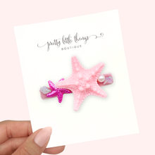 Load image into Gallery viewer, Under the Sea - 5.5cm Bar Clip (small starfish color may vary)
