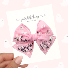 Load image into Gallery viewer, Pink Halloween - Nola Handtied Shaker Bow 3.75"
