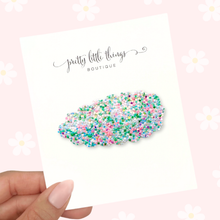 Load image into Gallery viewer, Mint Mix Glitter - Snap Clip - 3 for $10
