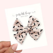 Load image into Gallery viewer, Batty Bats - Nola Handtied Bow 3.75”

